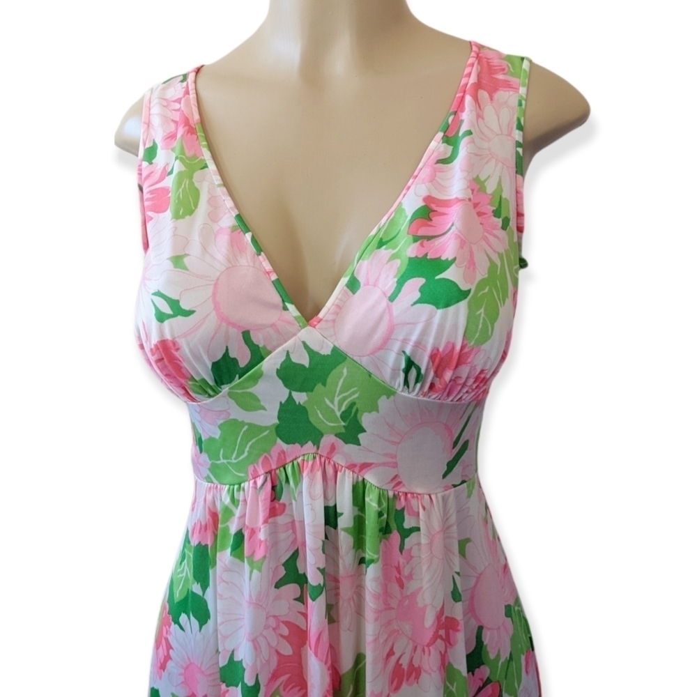 Vintage 70s Daisy Empire Waist Long Nightgown - Picture 5 of 15